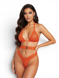 Orange High Waist Belt Set